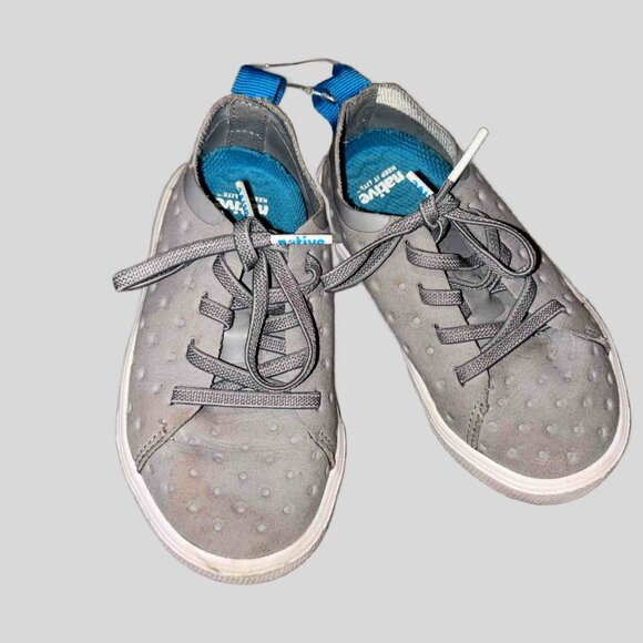 🌟 7 Toddler NATIVE Grey Unisex Monaco Low Slip-Ons 🌟 - Picture 1 of 3
